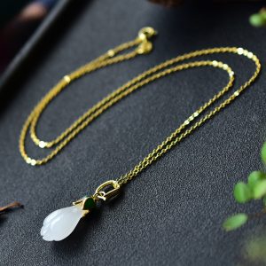Sterling Silver Magnolia Necklace For Women