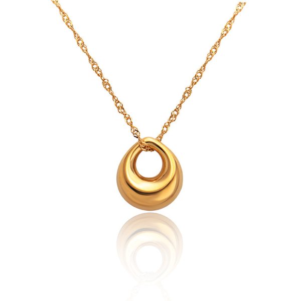fe58c0ec-2155-4d61-b6cd-4fe46b3546c0.jpg Popular Geometric Irregular Glossy Ring Snake Pendant Clavicle Chain