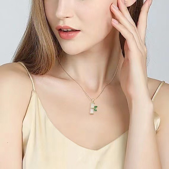 Bamboo Necklace Ladies Titanium Steel Light Luxury Minority Style High-grade