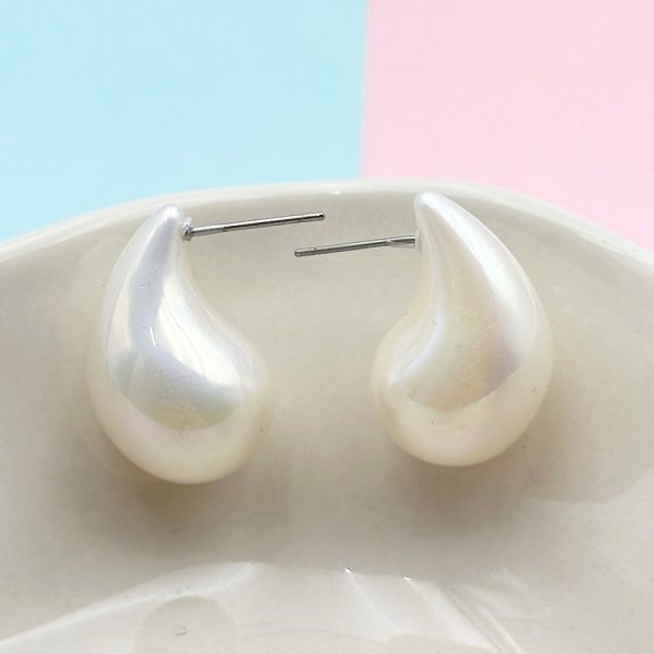 Acrylic Earrings Water Drop Nacrolacquer