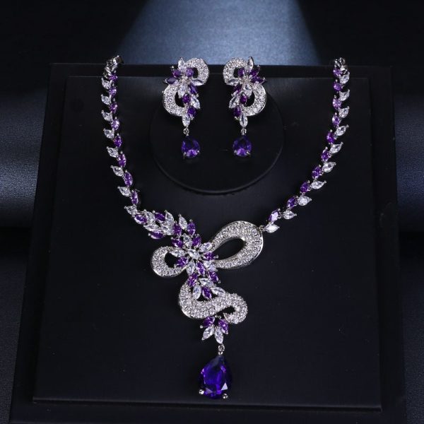 Luxury Fashion And Fully-jewelled Inlaid Multi-color Zircon Set Bridal Wedding Accessories