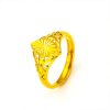 Alluvial Gold Girls Open Diamond Flower Ring