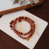 Natural Vanves Stone Tigereye Ebony Single Circle Double Circle Bracelet