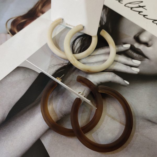 Niche Temperament Retro Large Circle Stud Earrings New