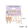 Exaggerated Set Earrings, Simple Love Geometry