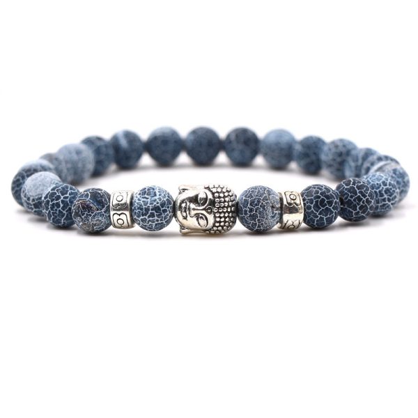 Fashion Personality Tigereye Buddha Head Stretch Bracelet