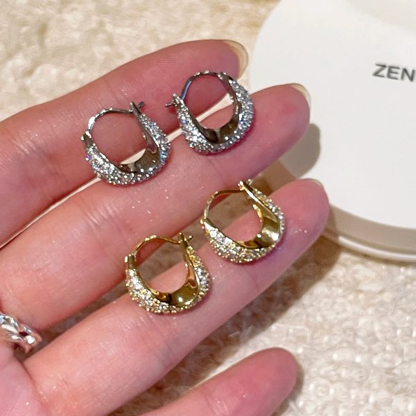 925 Silver Needle High-grade Zircon Earrings For Women