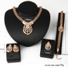 Diamond-studded Spider Mask Necklace Earrings Jewelry Four-piece Set