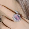 Micro-inlaid Zirconium Eye-catching Luxury Ring Female Plated 18K