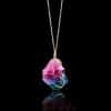 Seven-color, Natural Stone Rough Stone Winding, Crystal Pendant Transparent