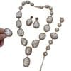 Pearl Necklace Ring Suit Bride Ornament