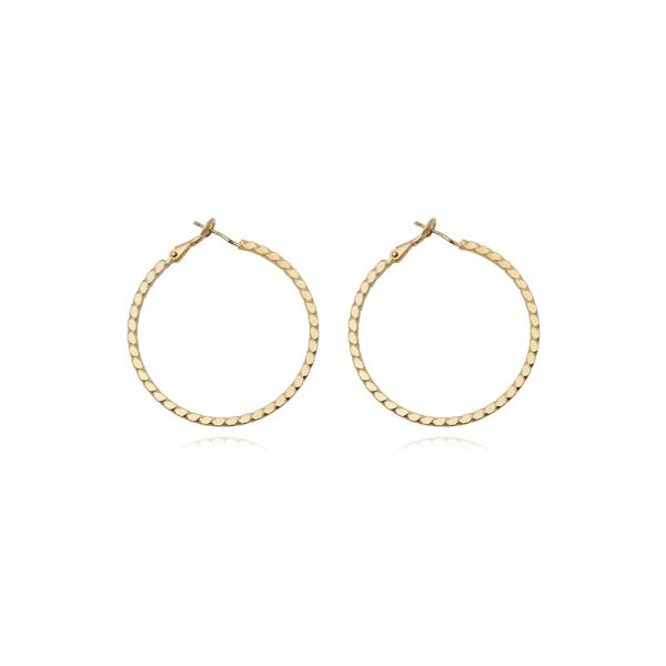 Women's Fashion Circle Alloy Matte Gold Earrings