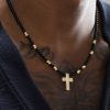 ffe54a1c-3ffd-4ee9-96c5-ec092f7c22bb.jpg Men's Hip-hop Retro Black Agate Cross Necklace